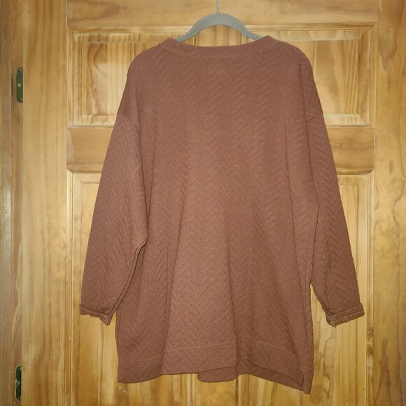One Resource Brown Long Sleeve Sweater - Picture 2 of 2